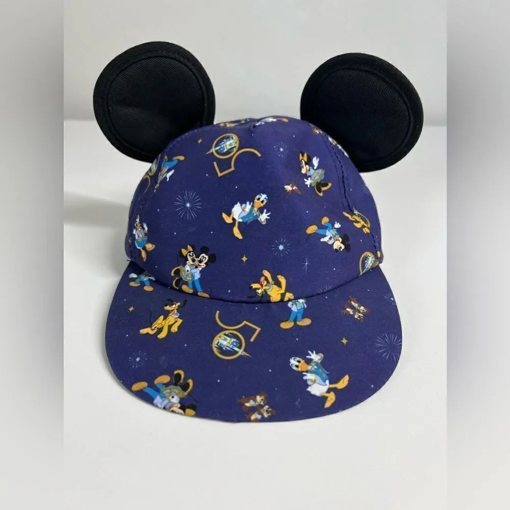 NWT authentic Disney 50th Anniversary toddler belcap Mickey Mouse Ears Size 49cm